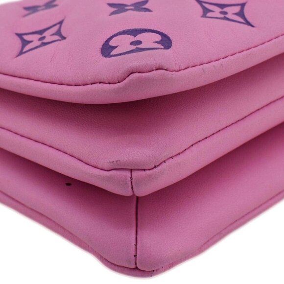 Louis Vuitton  Coussin Pochette Monogram Embossed Leather Crossbody Bag Pink - Picture 7 of 11